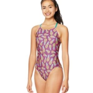 Speedo Women’s Endurance Pineapple Party Tie Back-Size 30-New with Tags